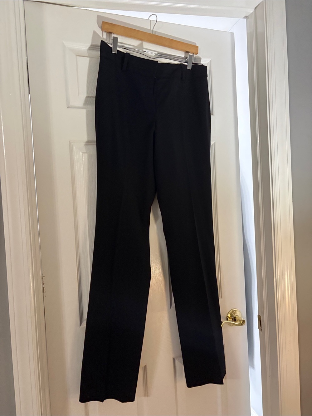 Ann Taylor Black Classic Straight-Leg Trousers size 8Tall